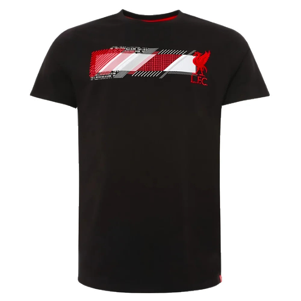 Liverpool Black Raised Embroidery Print Tee_1