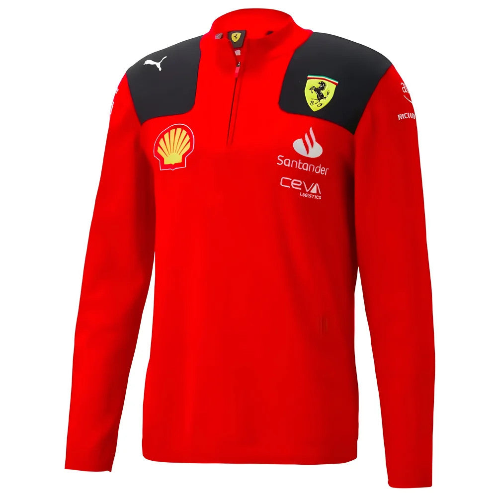 2023 Ferrari Team Half Zip Sweat (Red)_1
