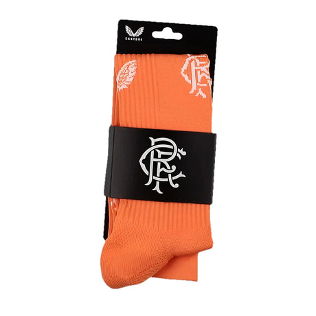 2022-2023 Rangers Goalkeeper Socks (Orange) - Kids_0