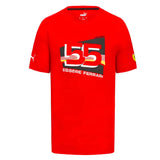 2023 Ferrari Carlos Sainz #55 Driver T-Shirt (Red)_1