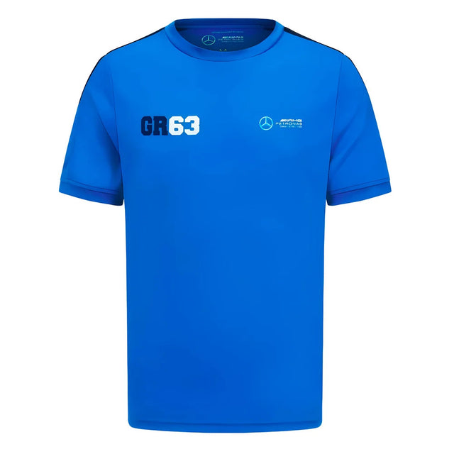 2023 Mercedes George Russell Sports Tee (Blue)_1