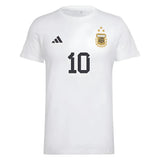 Messi Football Number 10 Graphic T-Shirt (White)_1