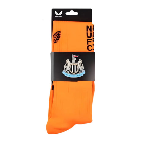 2022-2023 Newcastle Away Goalkeeper Socks (Orange) - Kids_0
