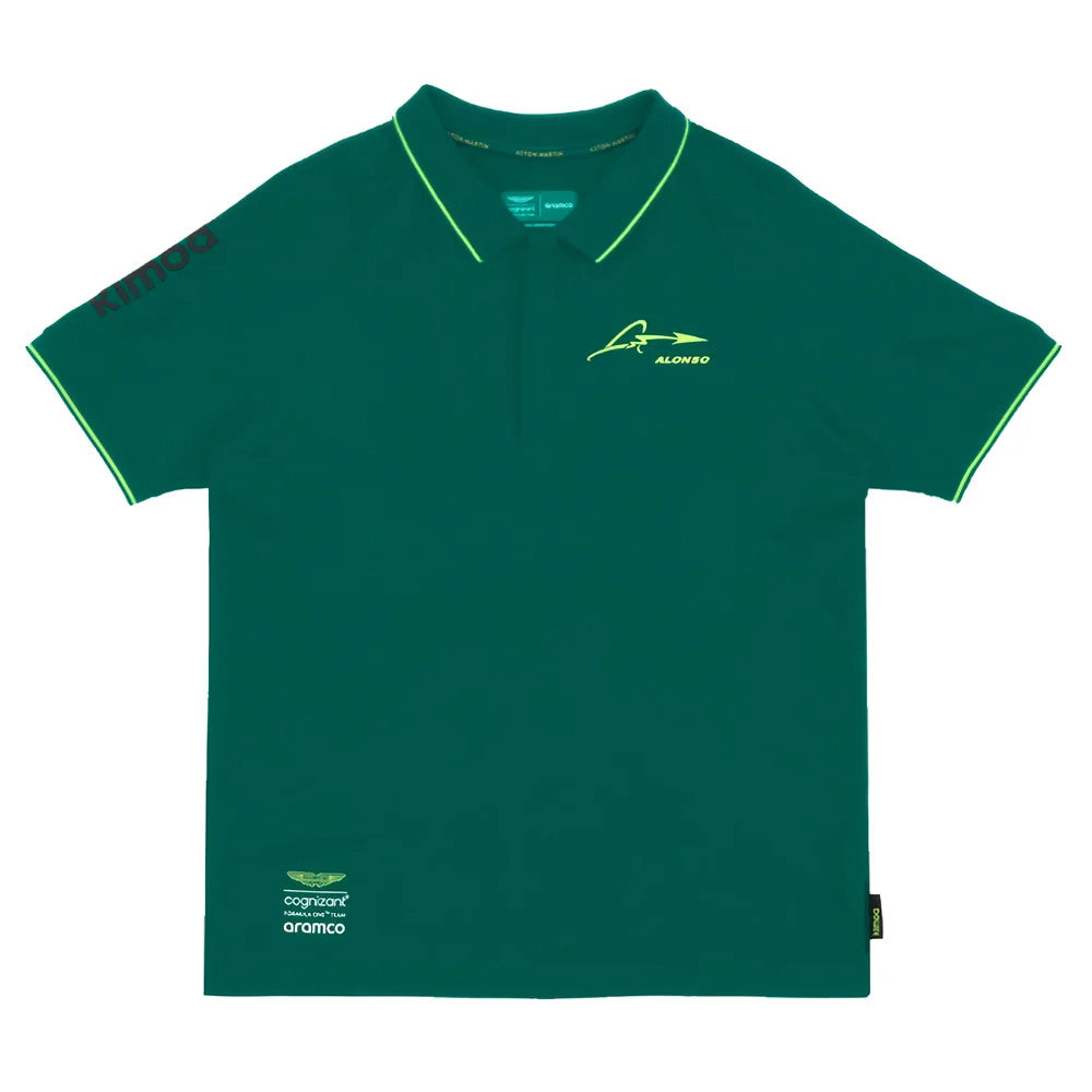 2023-2024 Aston Martin Lifestyle Alonso Polo Shirt (Green)_1