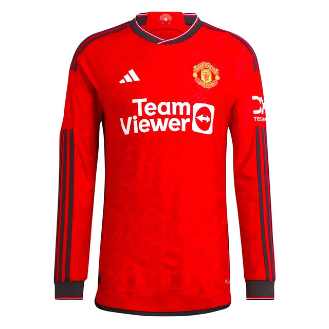2023-2024 Man Utd Authentic Long Sleeve Home Shirt_1