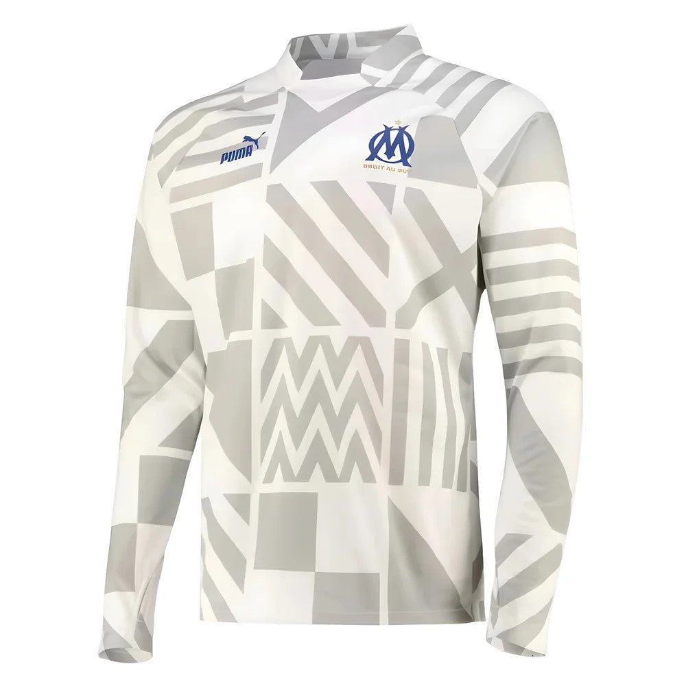 2023-2024 Marseille Pre-Match Sweat Top (White)_1