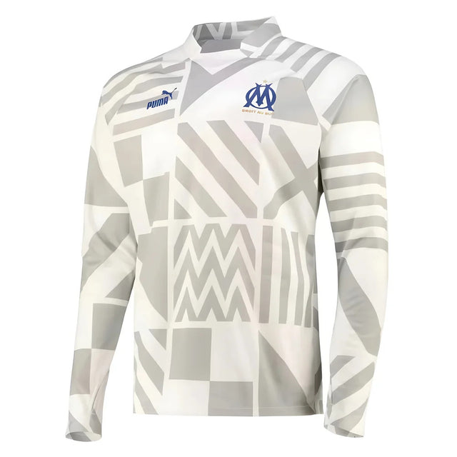 2023-2024 Marseille Pre-Match Sweat Top (White)_1