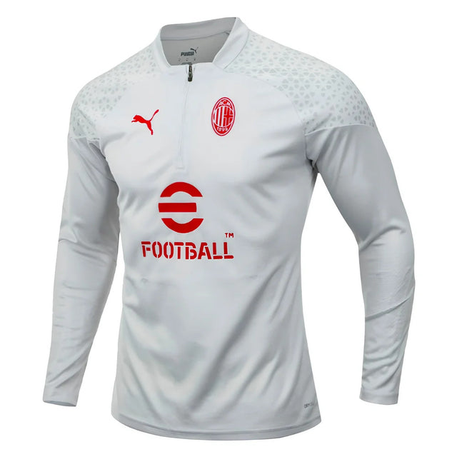 2023-2024 AC Milan Training Half Zip Top (Grey)_1