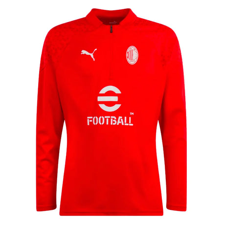 2023-2024 AC Milan Training Half Zip Top (Red)_1