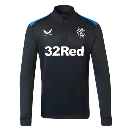 2023-2024 Rangers Players Matchday Half Zip Midlayer (Black)_1