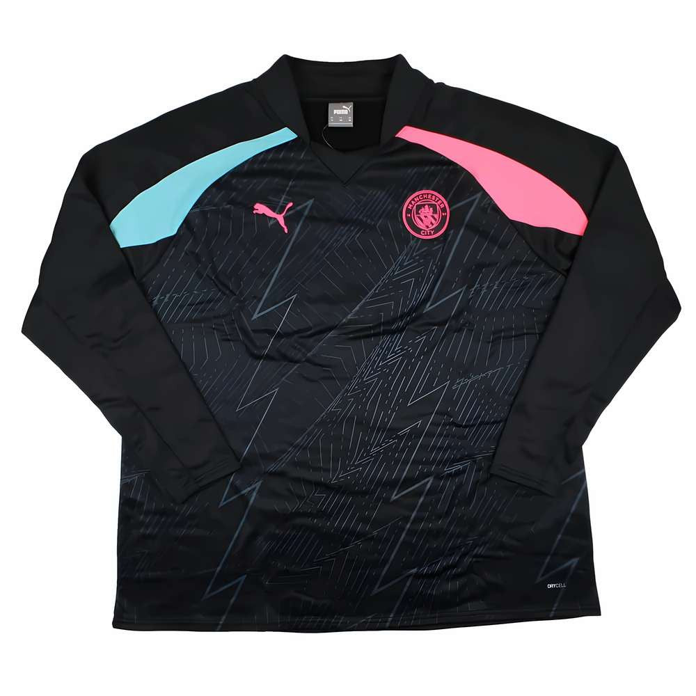 2023-2024 Man City Pre-Match LS Sweat Top (Dark Navy)_1