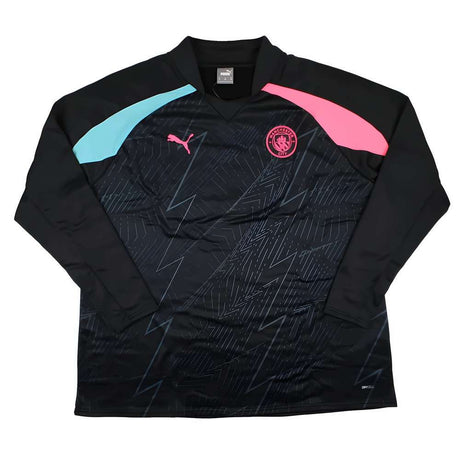2023-2024 Man City Pre-Match LS Sweat Top (Dark Navy)_1