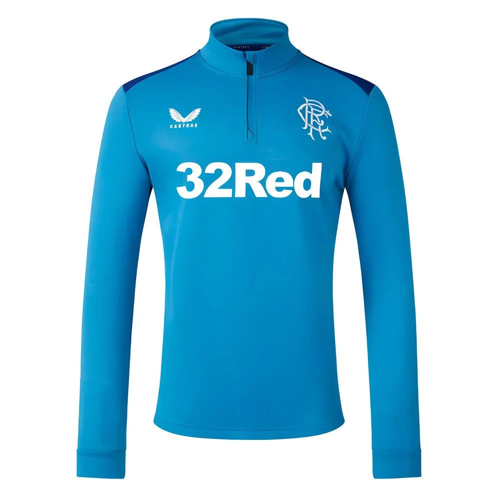 2023-2024 Rangers Players Half Zip Training Fleece (Deep Water)_1
