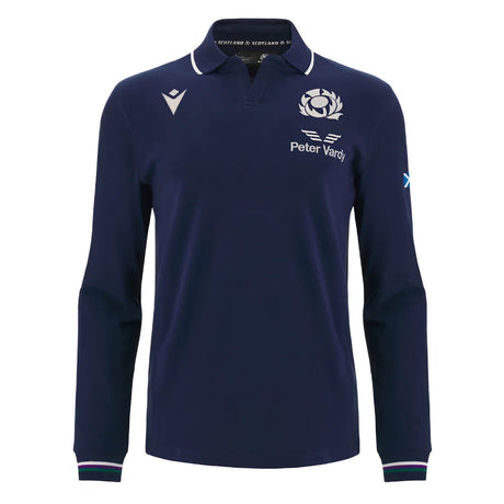 2023-2024 Scotland Home Long Sleeve Cotton Rugby Shirt_1