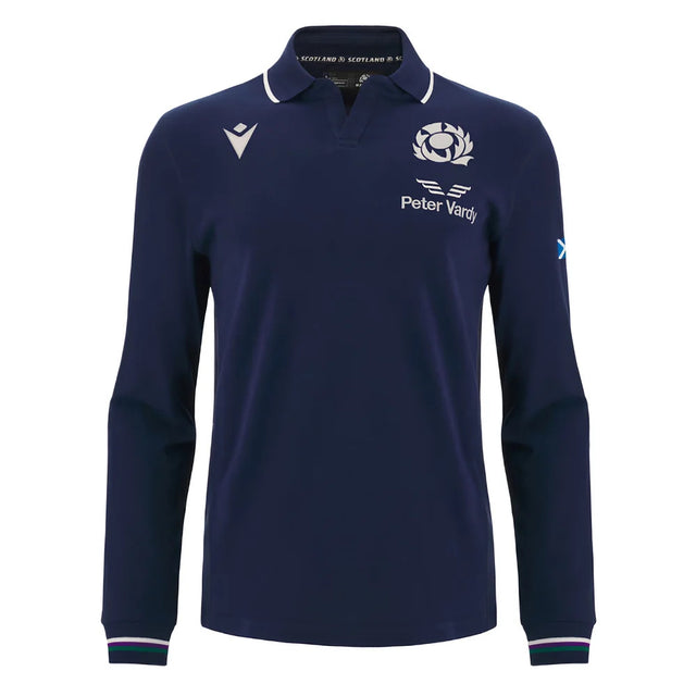 2023-2024 Scotland Home Long Sleeve Cotton Rugby Shirt_1