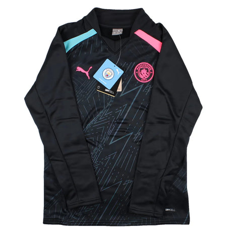 2023-2024 Man City Pre-Match LS Sweat Top (Dark Navy) - Kids_1