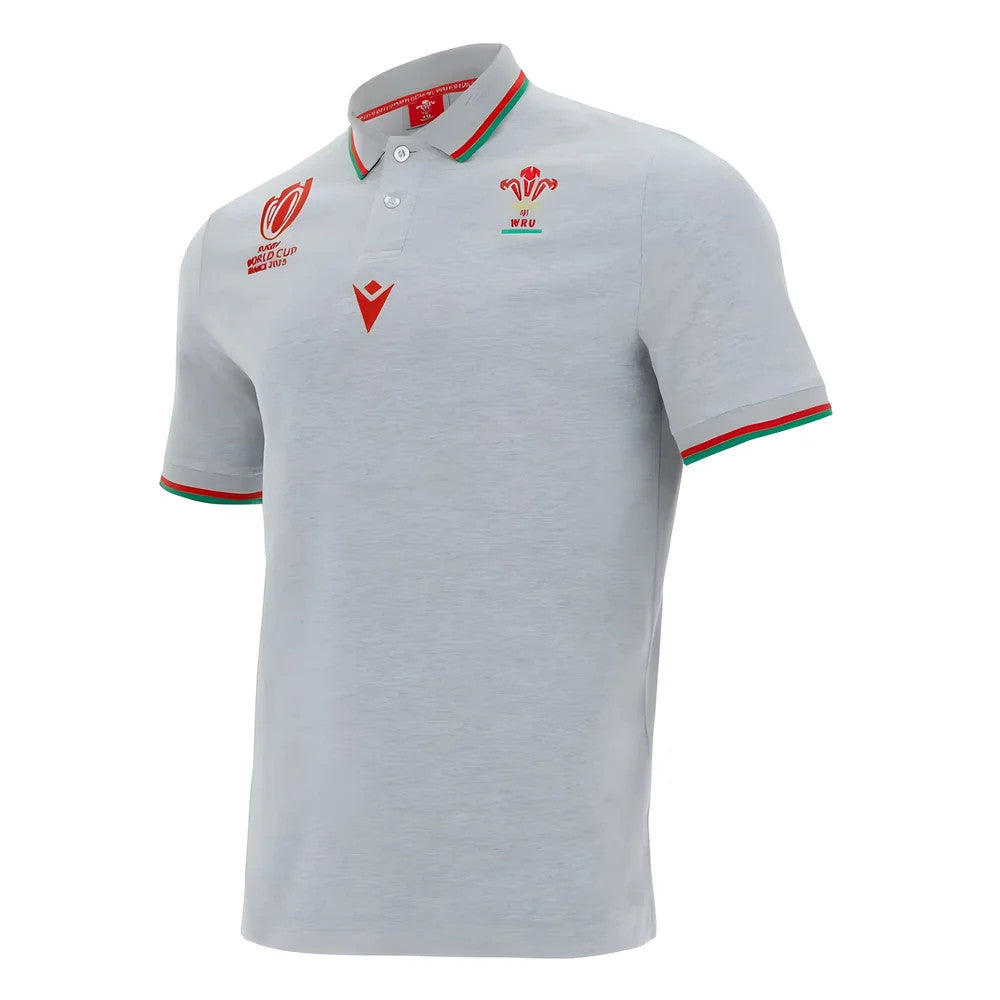 Wales RWC 2023 Cotton Polo Shirt (Grey)_0