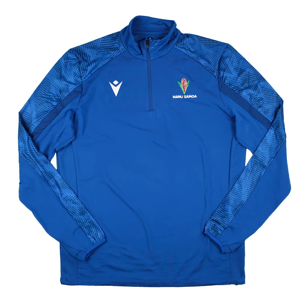 2023-2024 Samoa Rugby Training Performance Fleece Half Zip (Royal)_1
