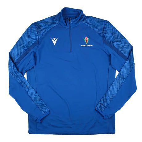 2023-2024 Samoa Rugby Training Performance Fleece Half Zip (Royal)_1