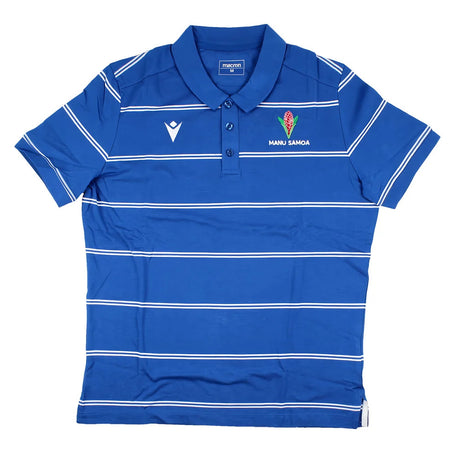 2023-2024 Samoa Rugby Travel Player Cotton Polo Shirt (Royal)_1