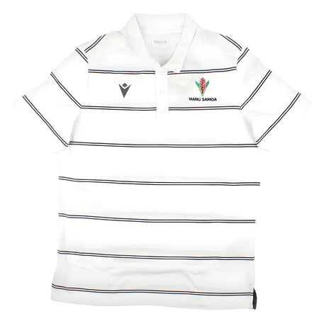2023-2024 Samoa Rugby Travel Player Cotton Polo Shirt (White)_1