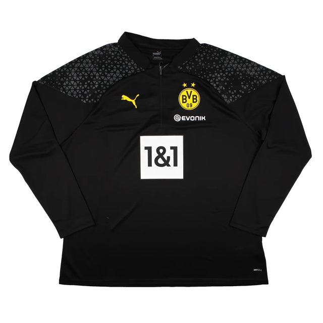 2023-2024 Borussia Dortmund Training Half Zip Top (Black-Yellow)_1