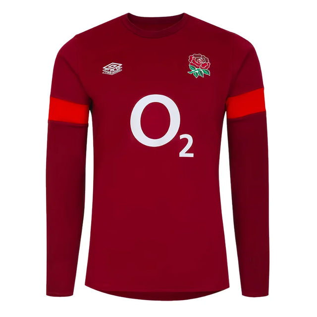 2023-2024 England Rugby Contact Drill Top (Flame Scarlet)_1