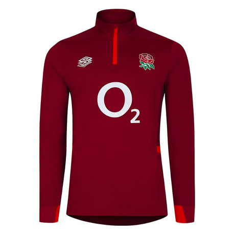 2023-2024 England Rugby Midlayer Top (Tibetan Red)_1