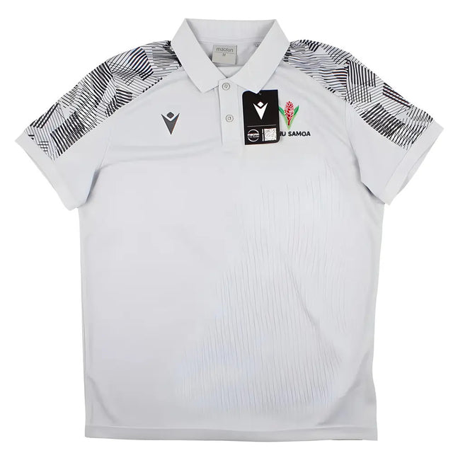 2023-2024 Samoa Rugby Travel Player Poly Polo Shirt (Silver)_1