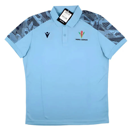 2023-2024 Samoa Rugby Travel Player Poly Polo Shirt (Sky)_1