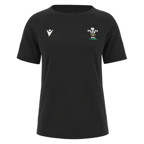 2023-2024 Wales Rugby WRU Cotton Tee (Black) - Ladies_1