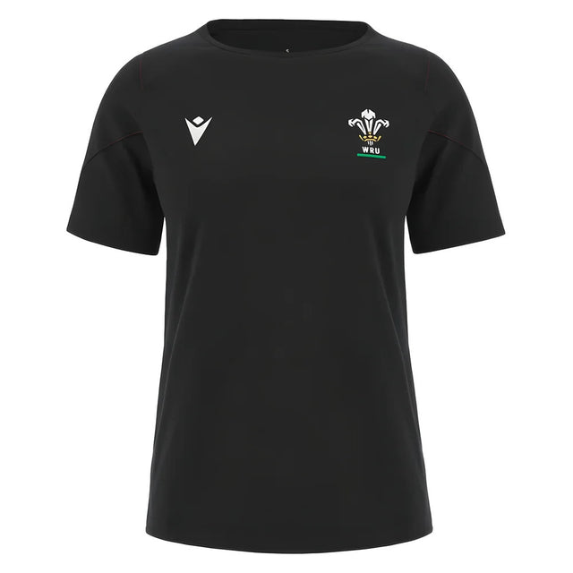 2023-2024 Wales Rugby WRU Cotton Tee (Black) - Ladies_1