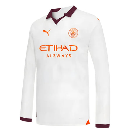 2023-2024 Man City Long Sleeve Away Shirt (Kids)_1