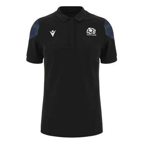 2023-2024 Scotland Rugby Travel Polo Shirt (Black) - Ladies_1