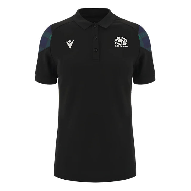 2023-2024 Scotland Rugby Travel Polo Shirt (Black) - Ladies_1