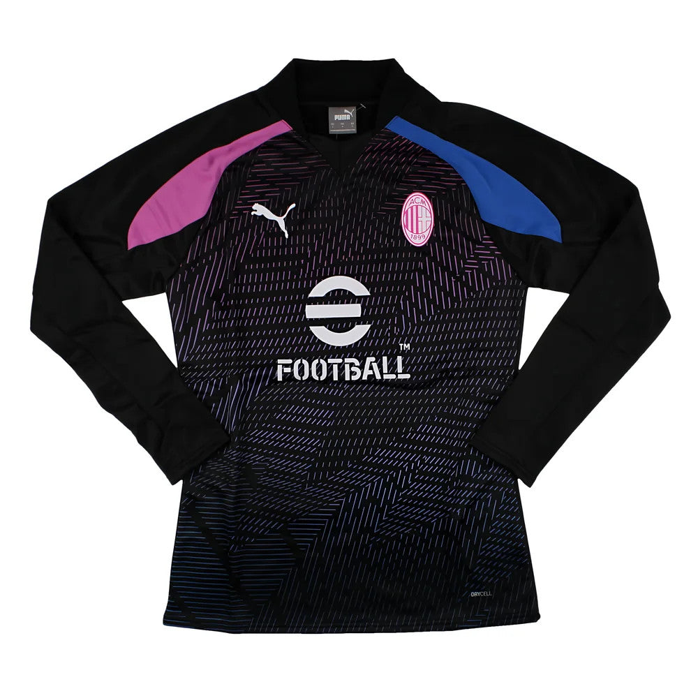 2023-2024 AC Milan Pre-Match LS Sweat Top (Black)_1