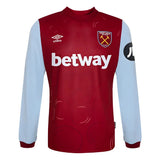 2023-2024 West Ham Long Sleeve Home Shirt_1