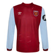 2023-2024 West Ham Long Sleeve Home Shirt (Kids)_1