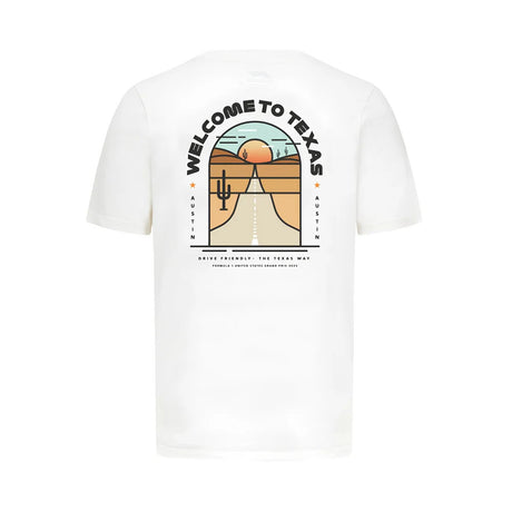 2023 F1 Formula 1 Mens T-Shirt Cotton Austin RS White_1
