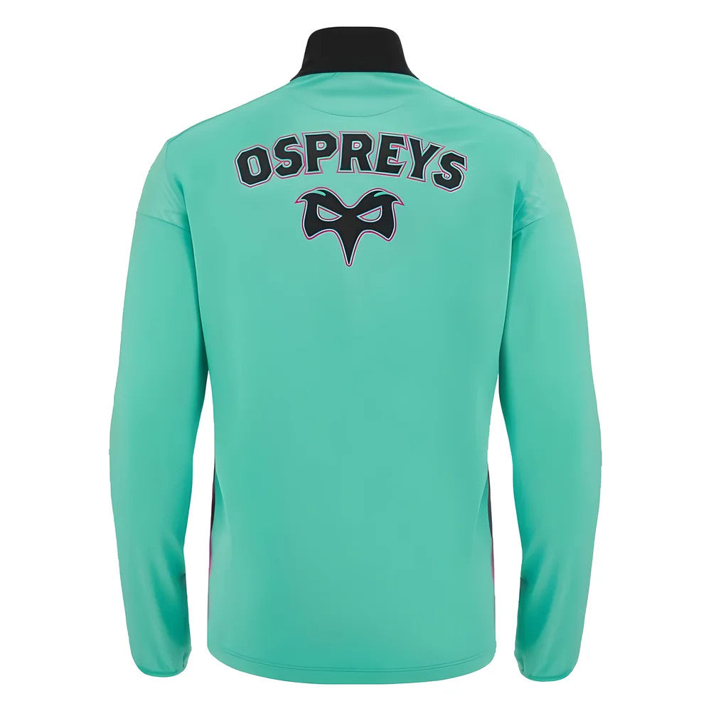 2023-2024 Ospreys Rugby Training 1/4 Zip LS Top (Mint)_1