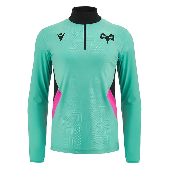 2023-2024 Ospreys Rugby Training 1/4 Zip LS Top (Mint)_1
