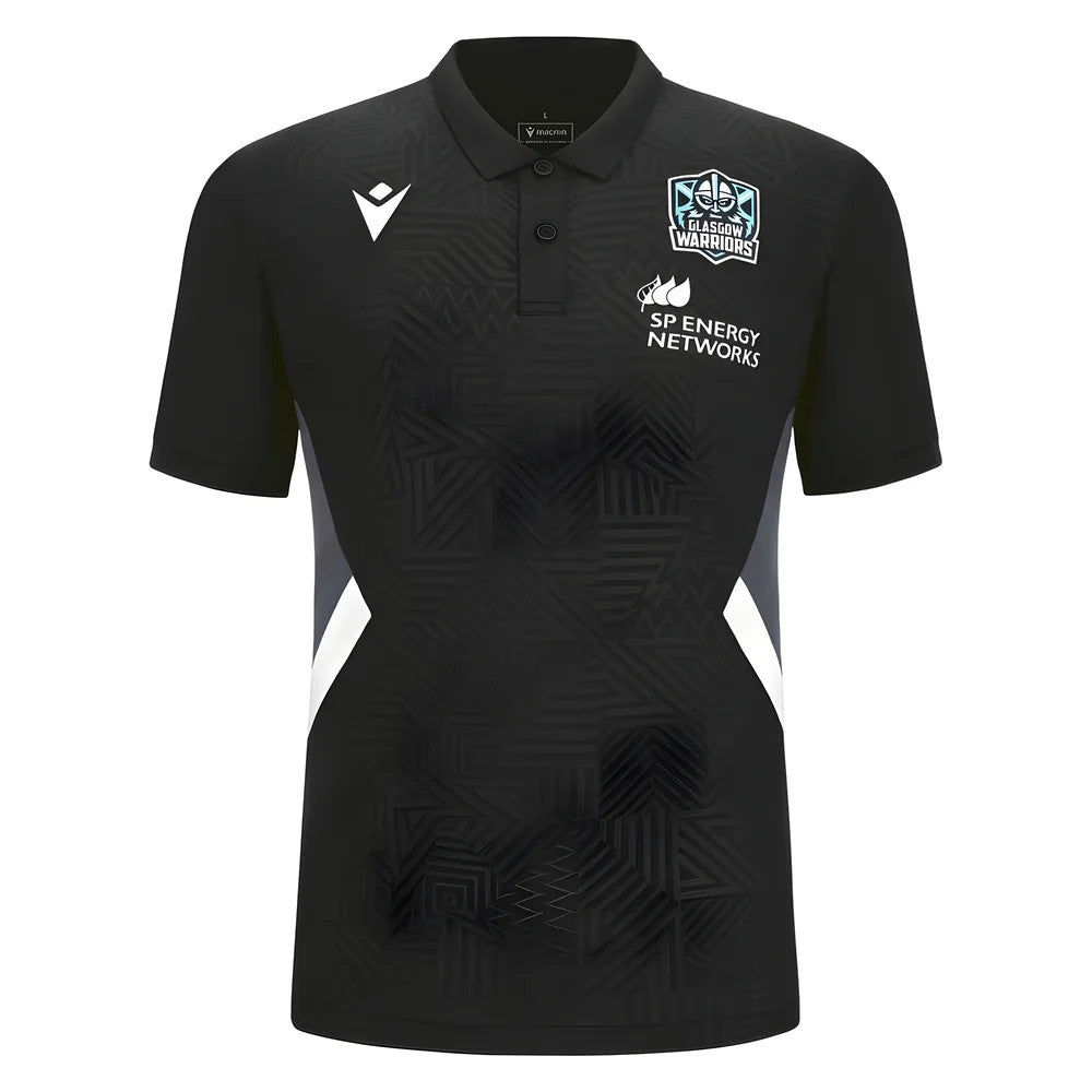 2023-2024 Glasgow Warriors Travel Player Polo Shirt (Black)_1