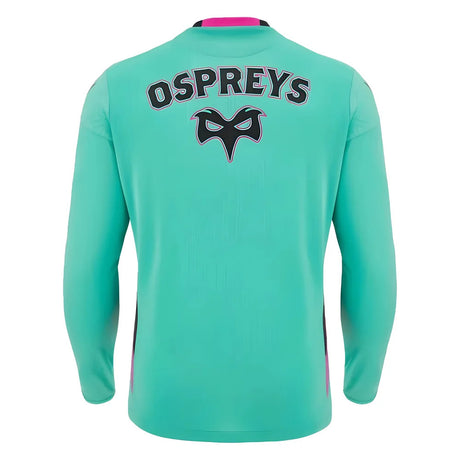 2023-2024 Ospreys Rugby Long Sleeve Training Tee (Turquoise)_1