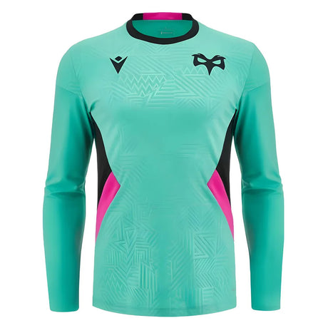2023-2024 Ospreys Rugby Long Sleeve Training Tee (Turquoise)_1