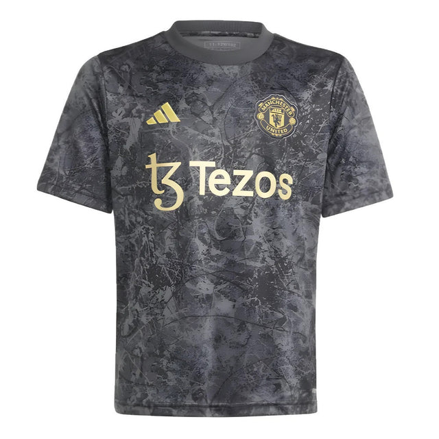 2023-2024 Man Utd Pre-Match Shirt (Black) - Kids_1