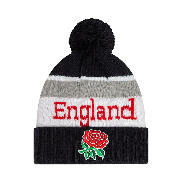England Rugby Wordmark Navy Jake Beanie Hat (Kids)_1