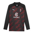 2023-2024 AC Milan Prematch LS Sweat Top (Black)_1