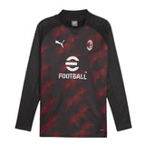 2023-2024 AC Milan Prematch LS Sweat Top (Black)_1