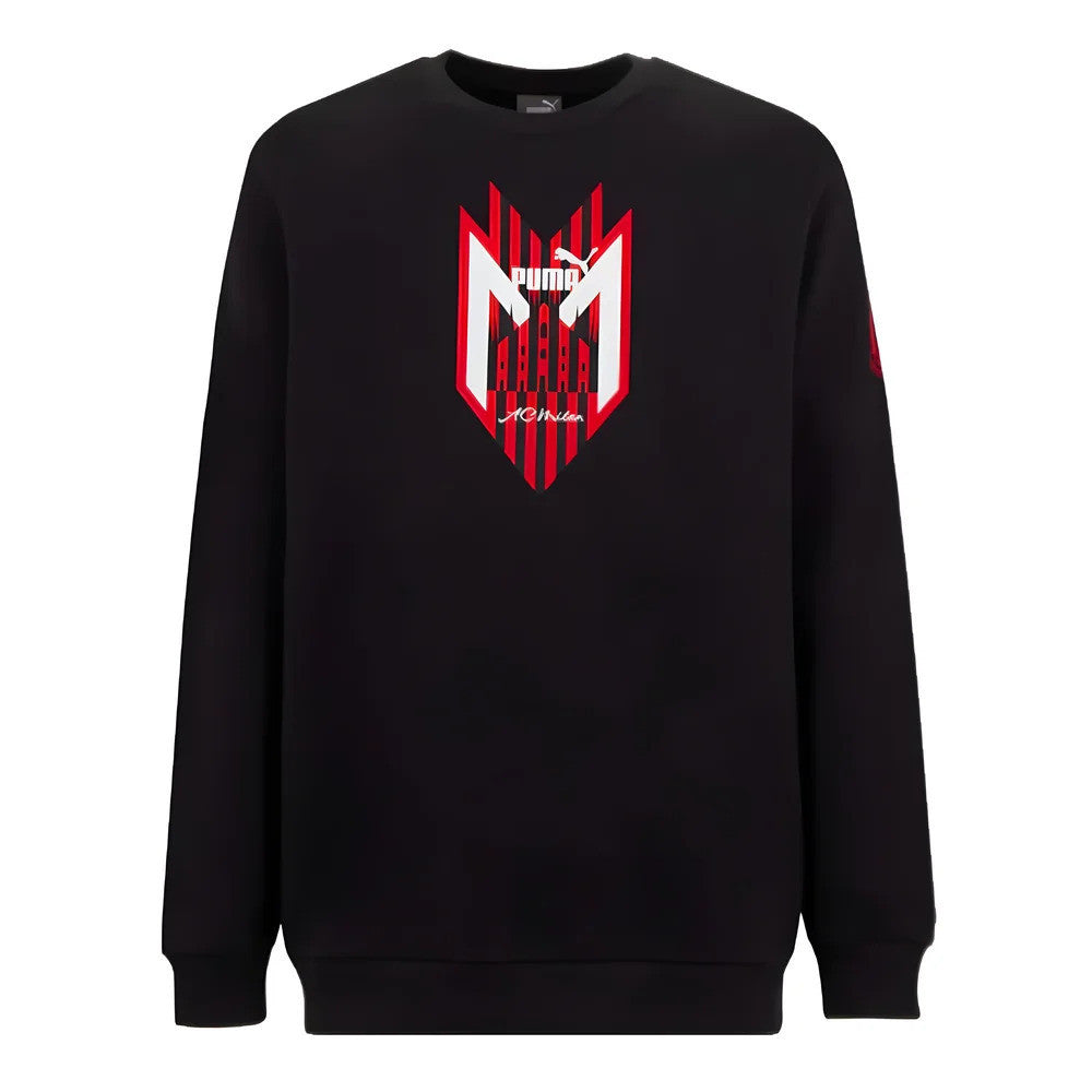 2023-2024 AC Milan FtblIcons Crew Sweat (Black)_1