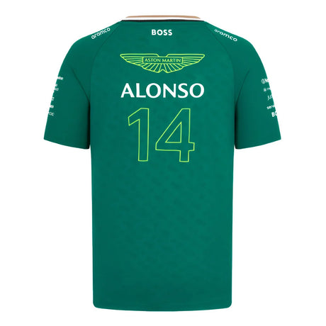 2024 Aston Martin Fernando Alonso Team Tee (Green) - Kids_1